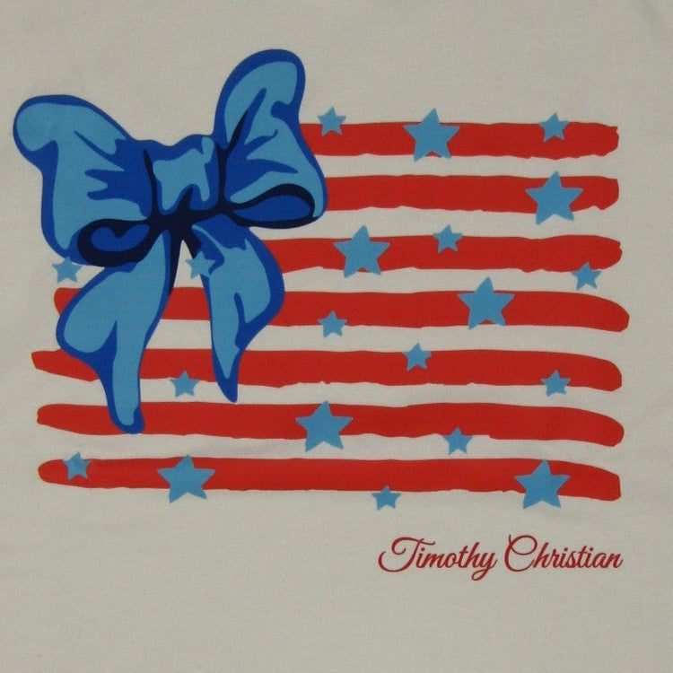 Adult Flag & Bow Tshirt