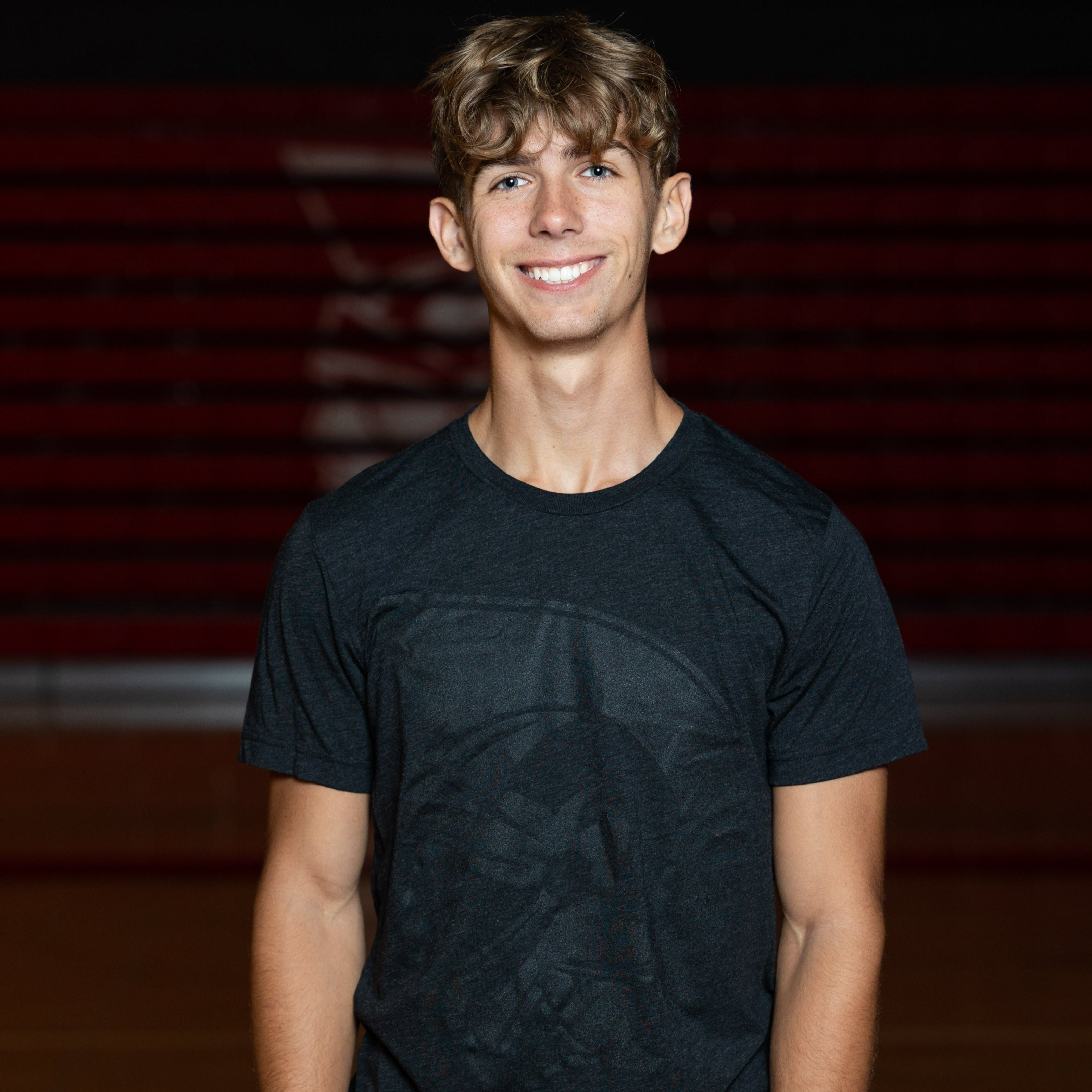 Dark Gray T-Shirt with Black Trojan Head