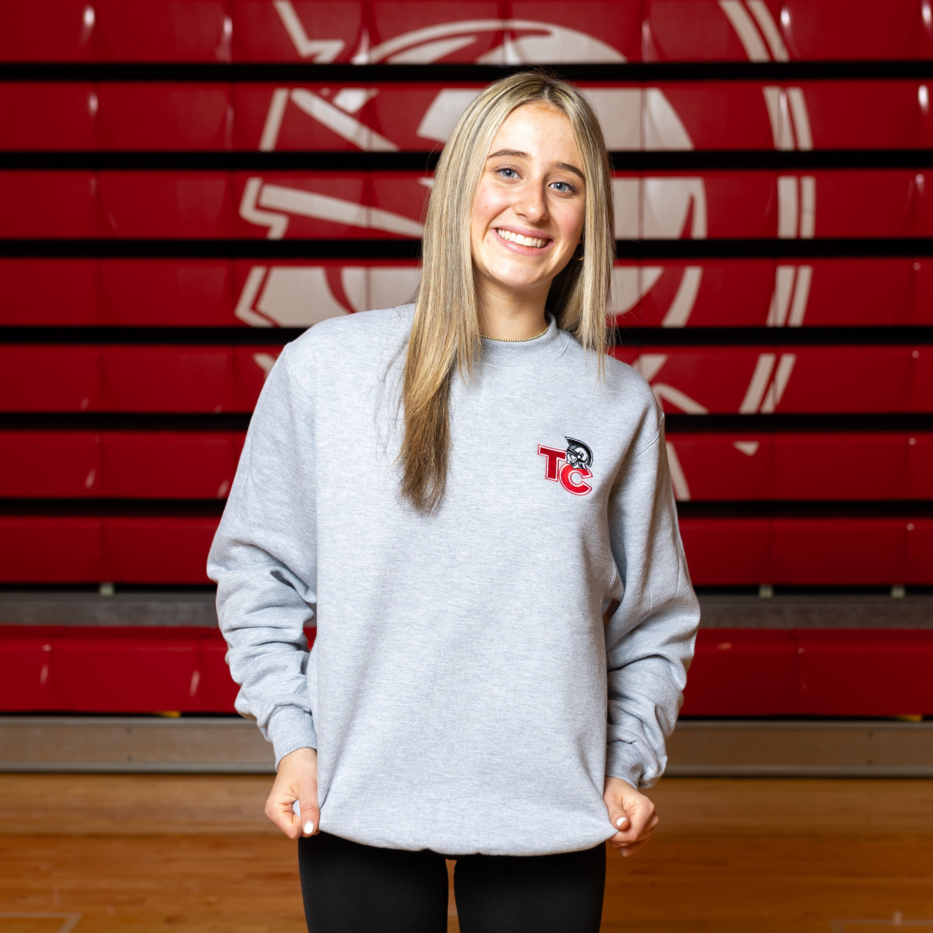 Gray Champion Crewneck with TC Logo