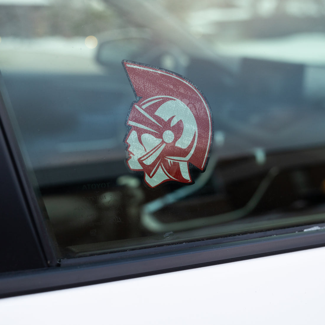 Trojan Head Car Sticker and Adhesive Cling