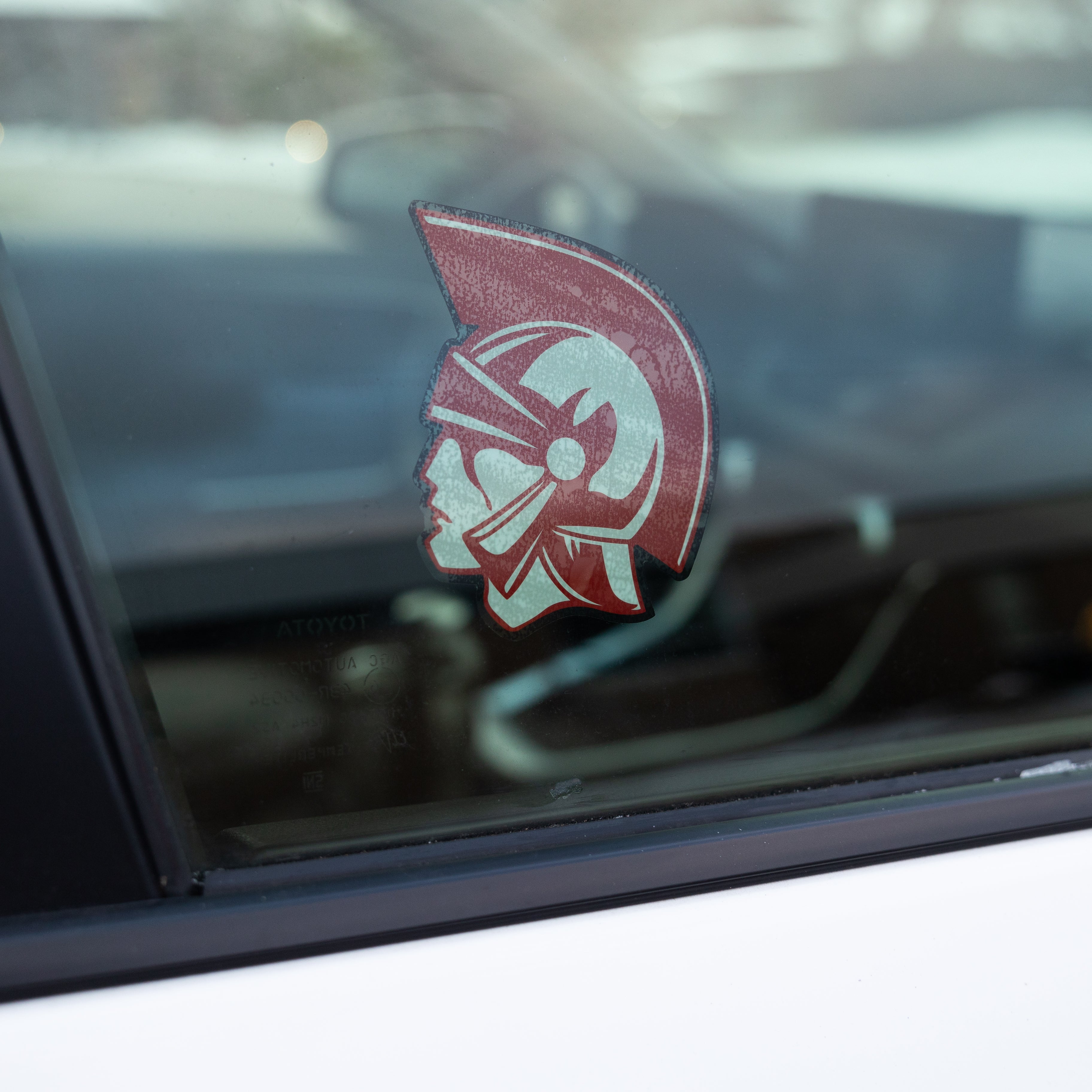 Trojan Head Car Sticker and Adhesive Cling
