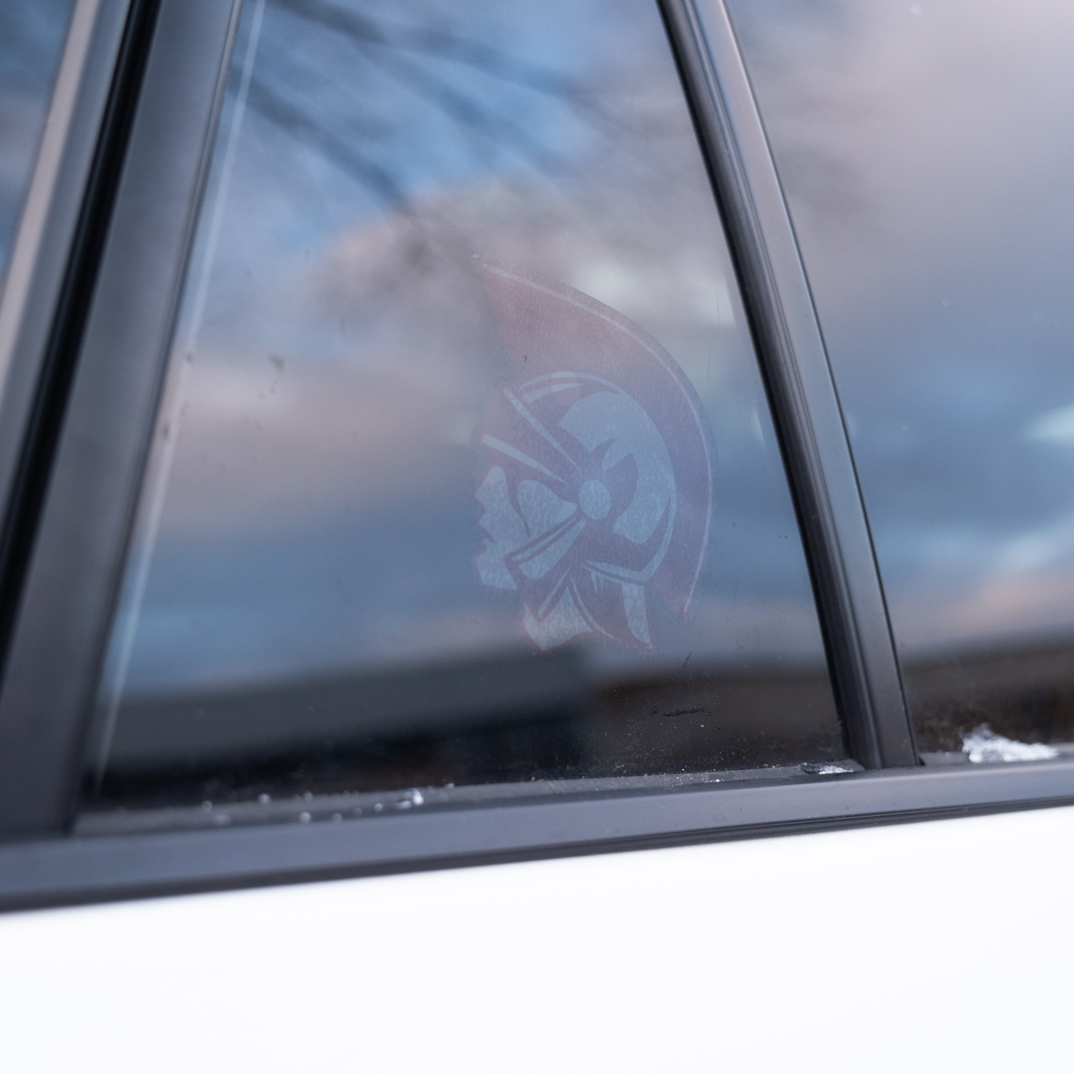 Trojan Head Car Sticker and Adhesive Cling