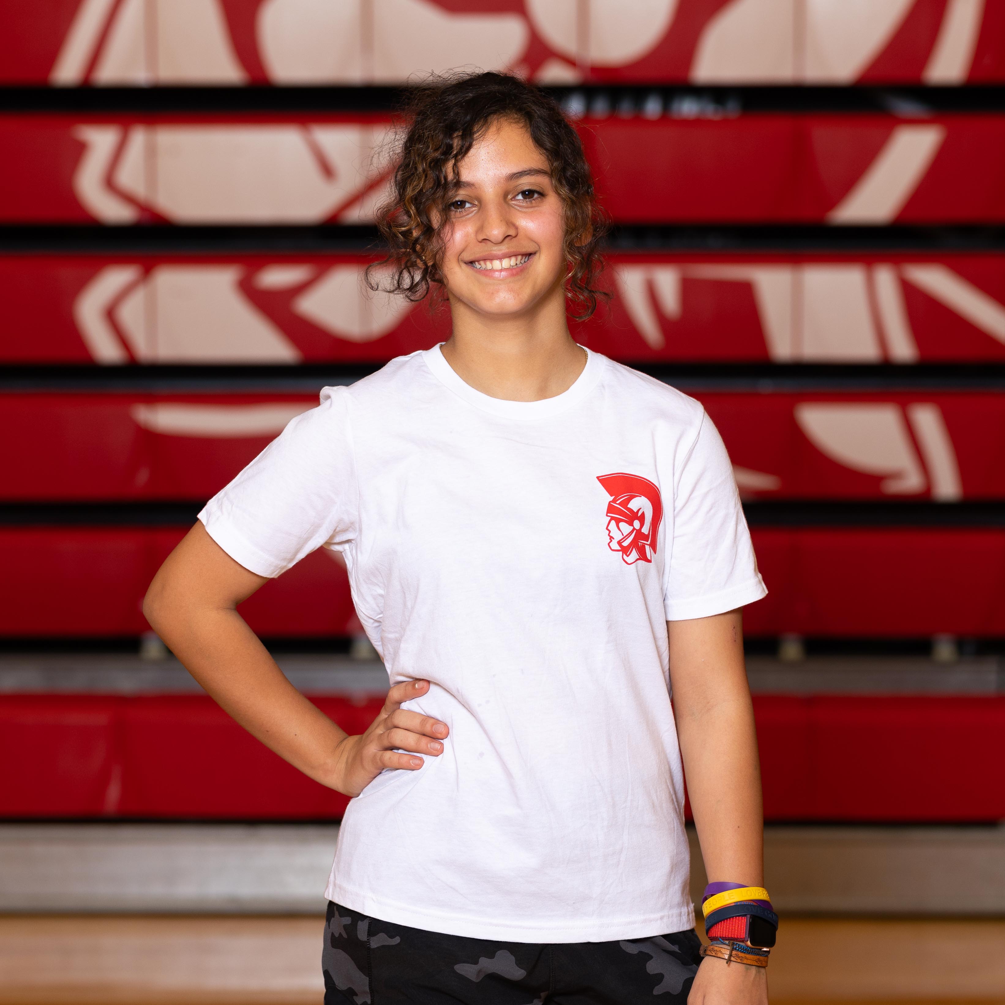 Youth Red or White Trojan Head Tee