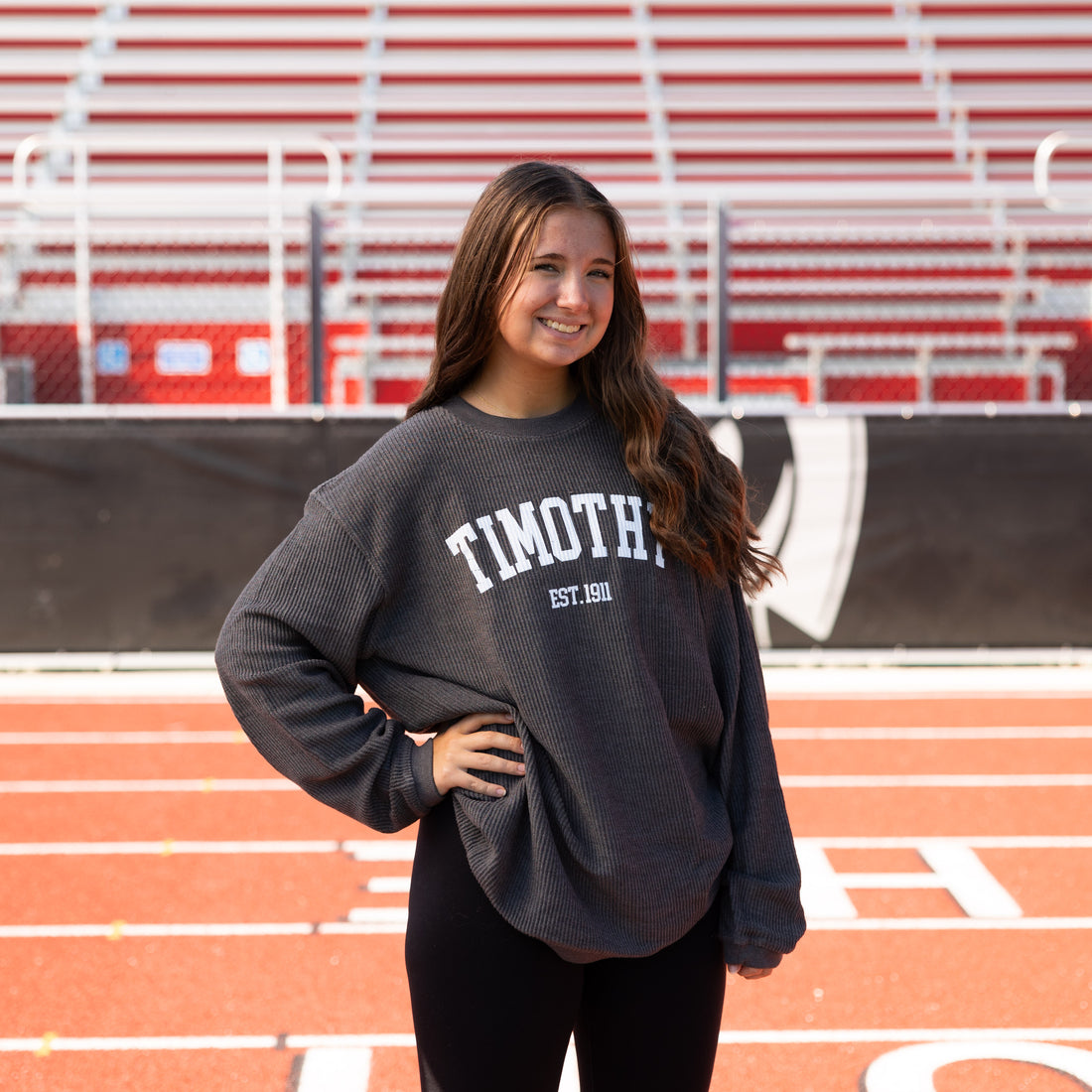 Waffle Crew Sweatshirt (Dark Gray)