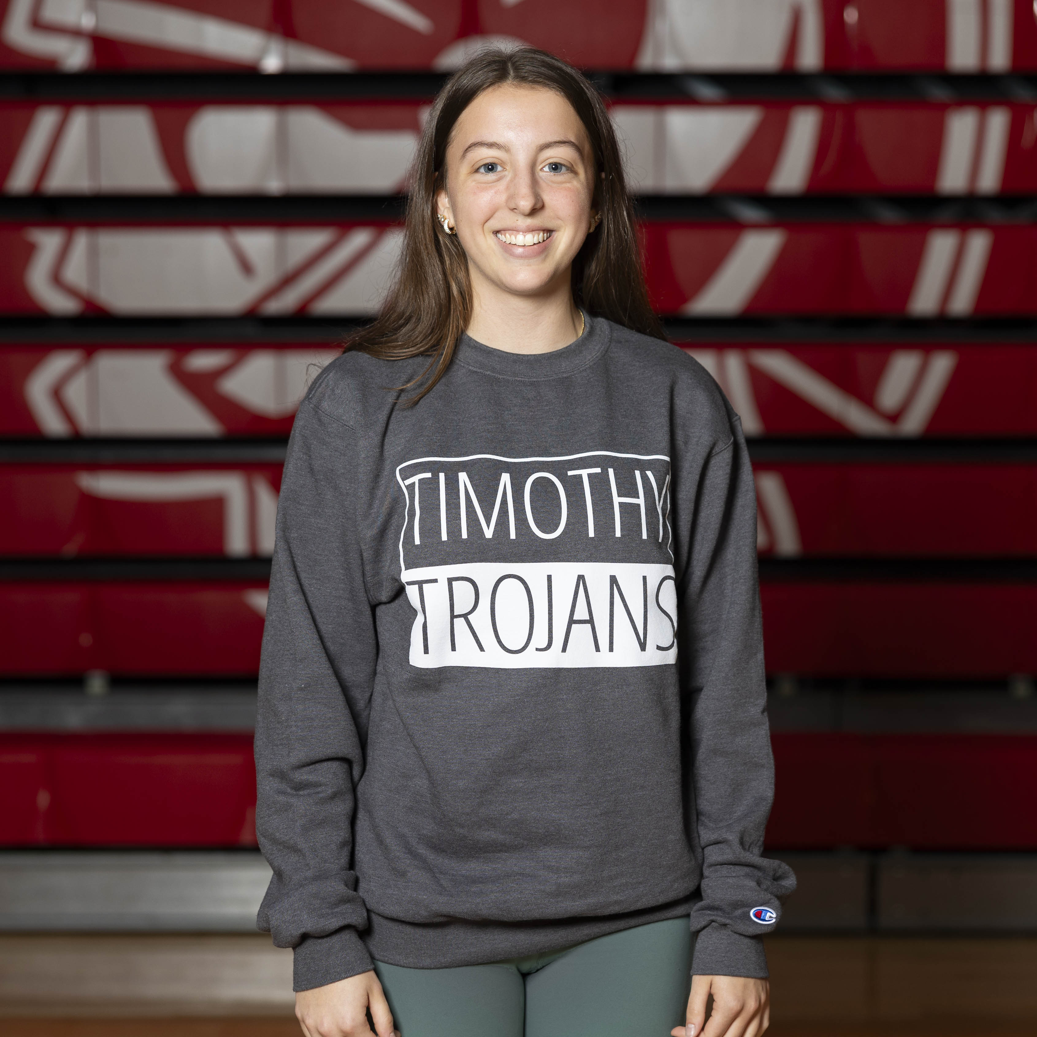 Gray Champion Timothy Trojans Crewneck