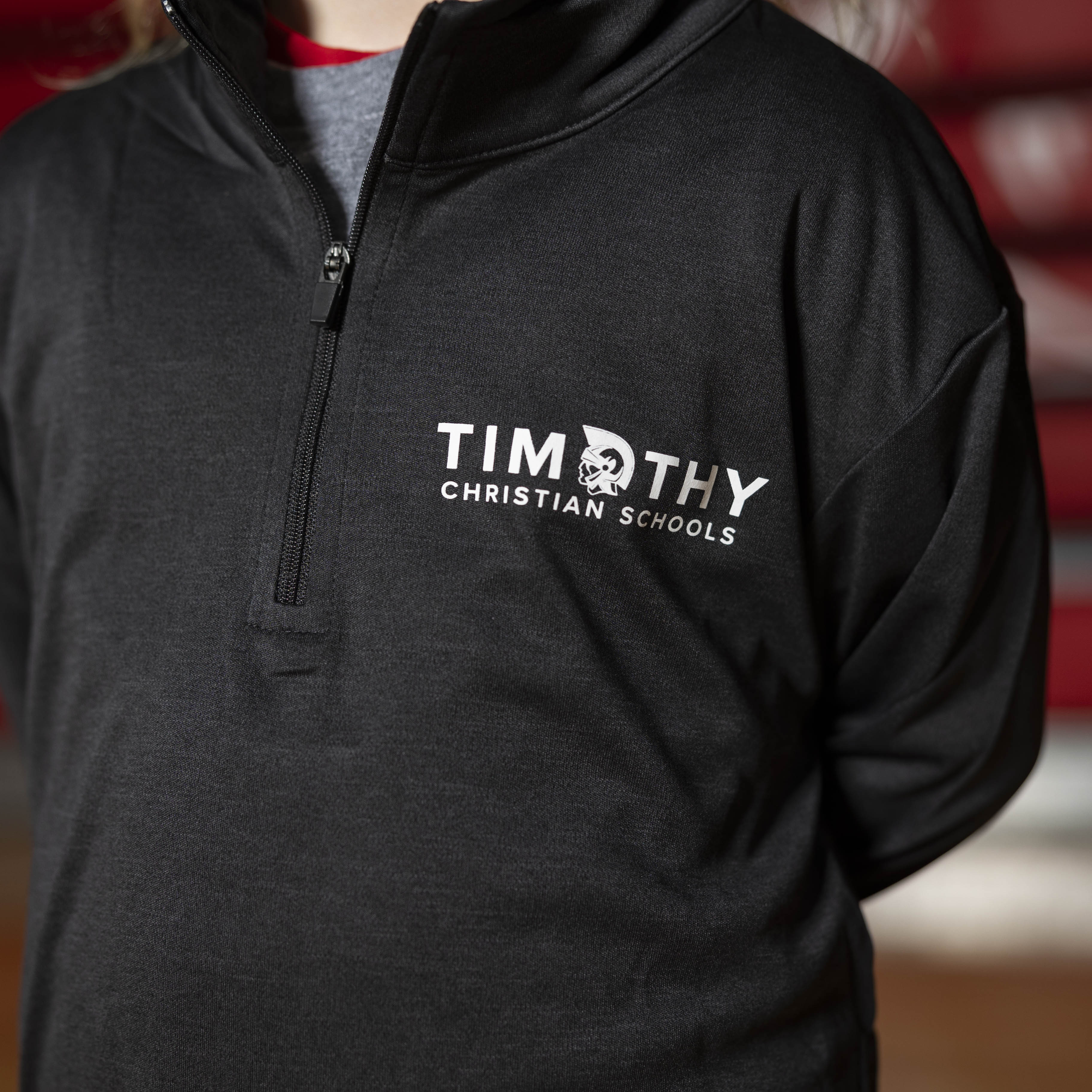 Youth Dark Gray Quarter Zip