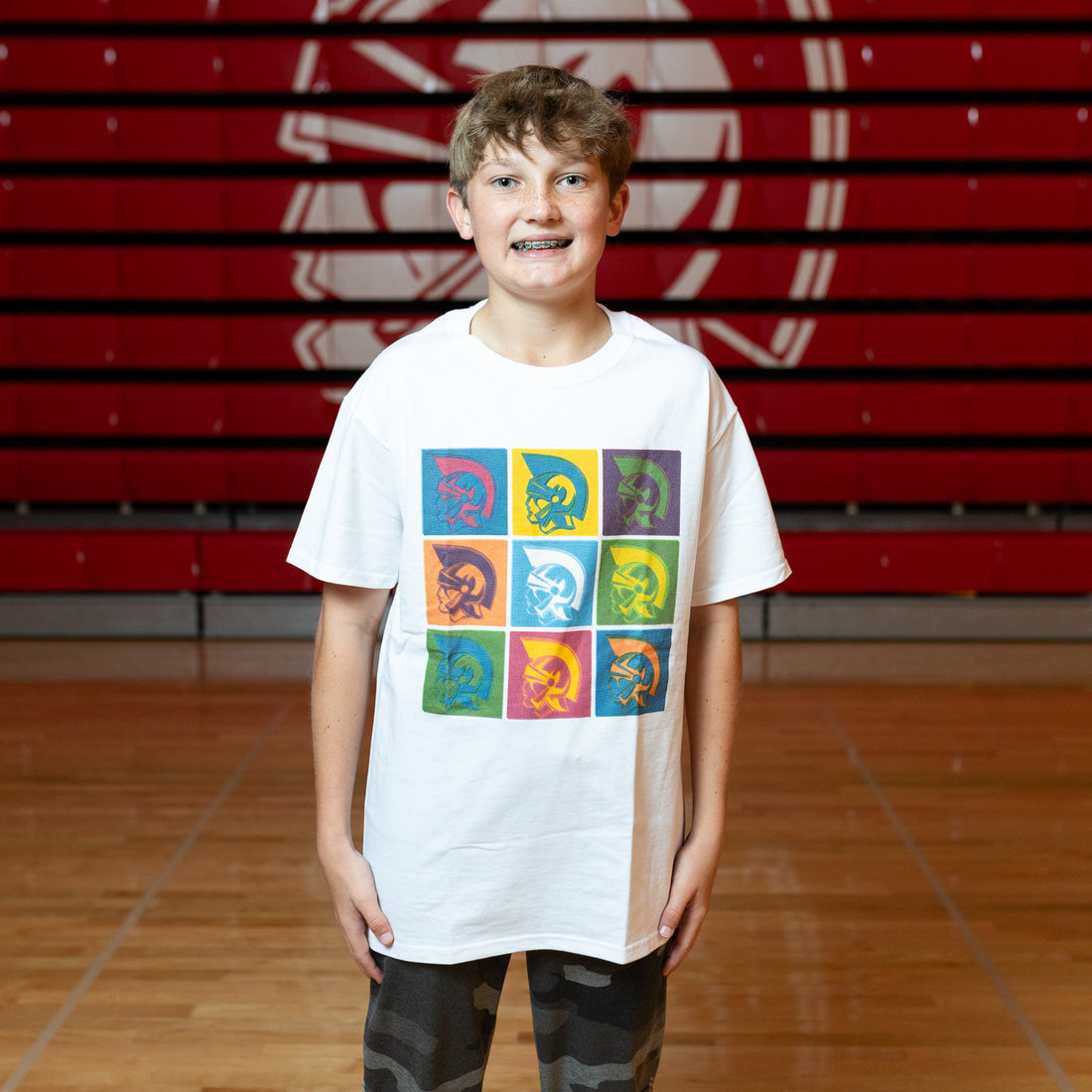 Youth Retro Trojan Head T-Shirt