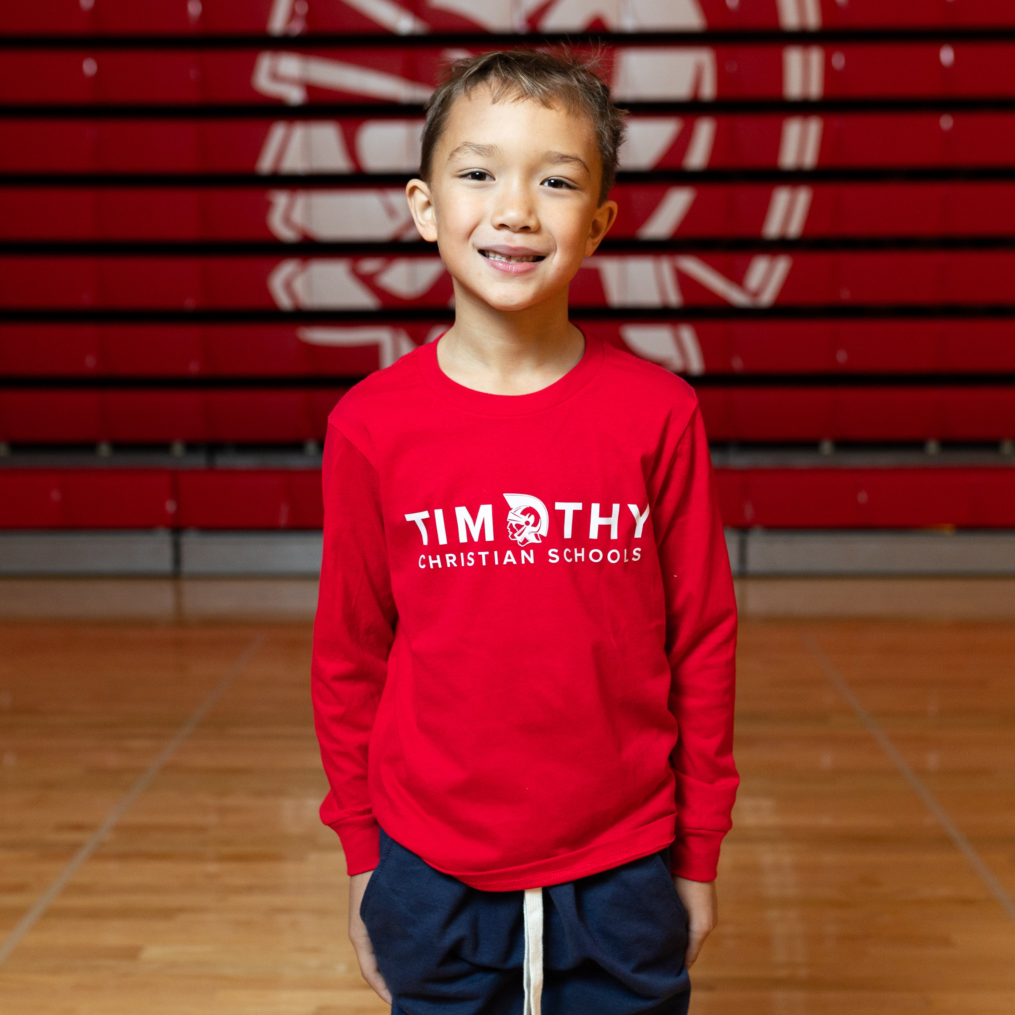 Youth Timothy Christian Long Sleeve (Red or Black)