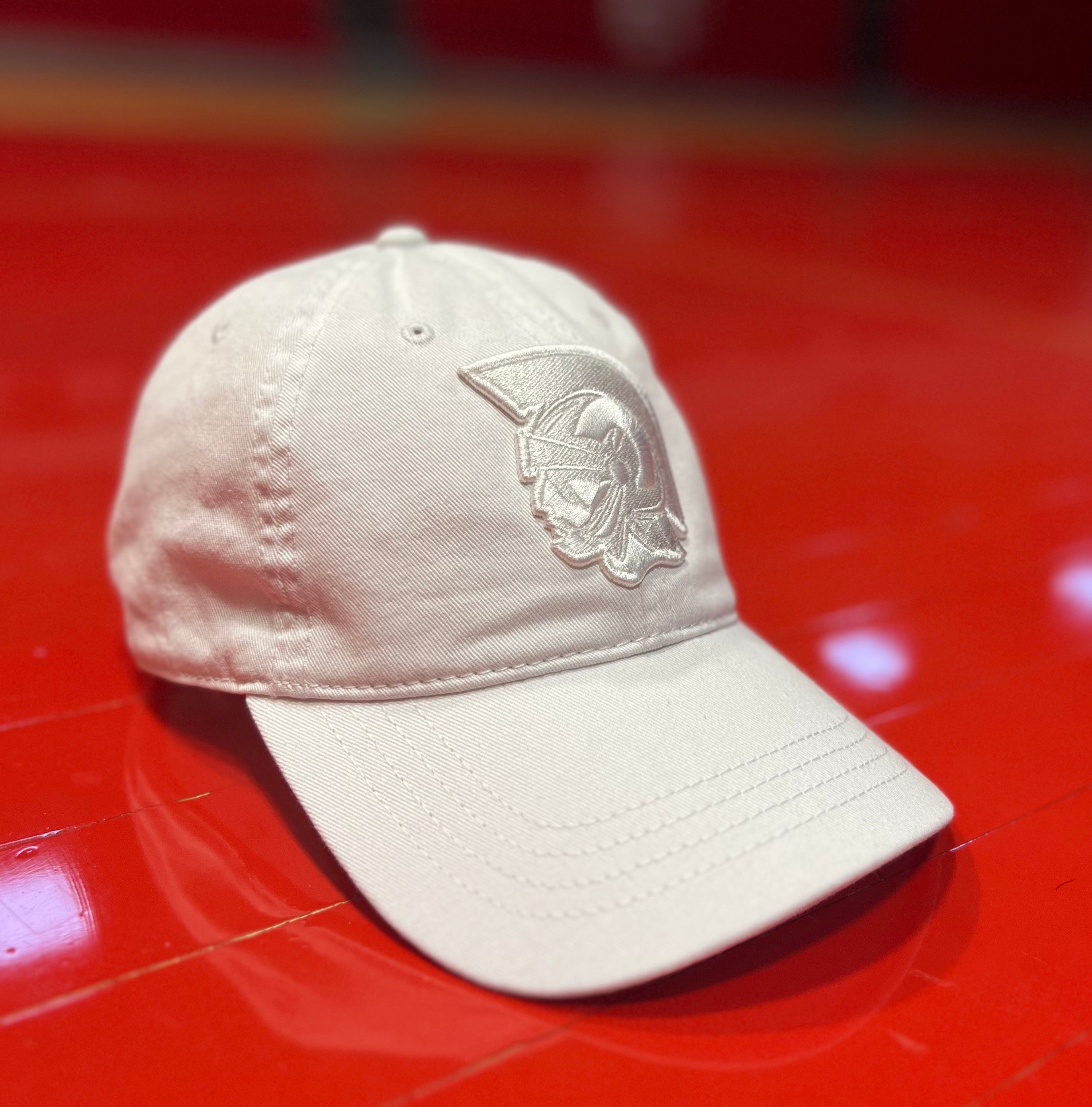 White Trojan Head Hat