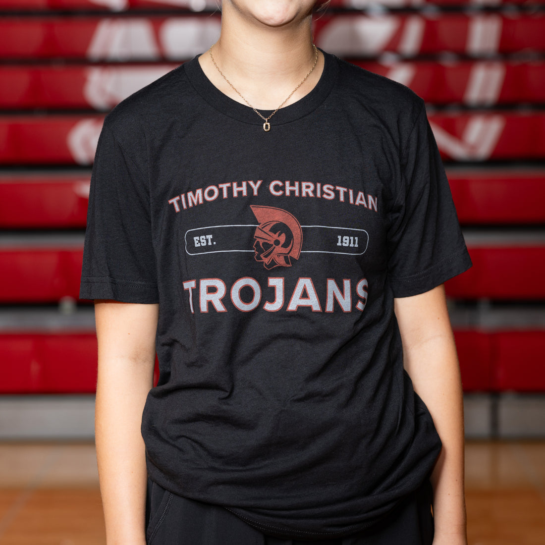 Timothy Christian Trojans Black T-Shirt