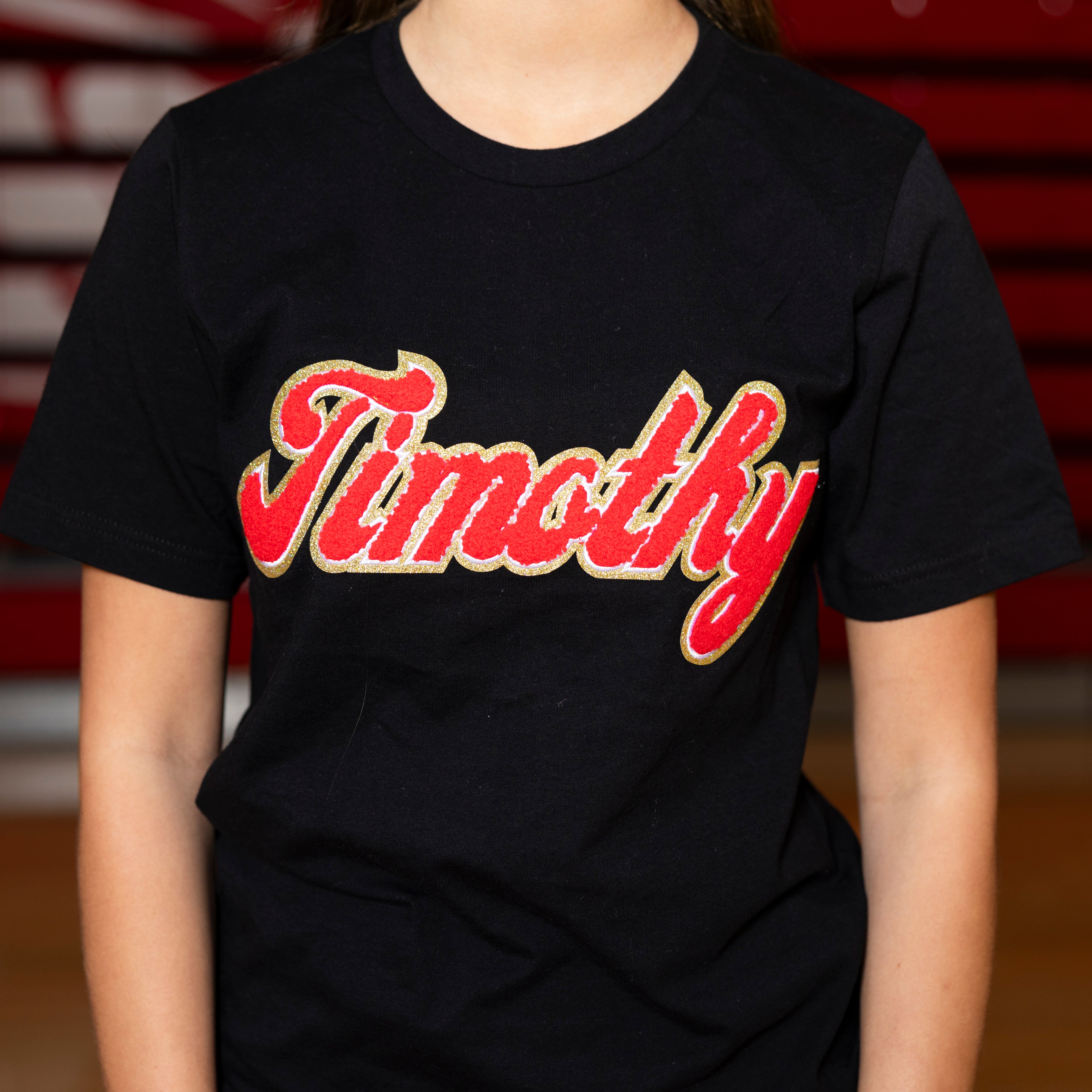 Timothy Chenille Patch T-Shirt (Black or White)