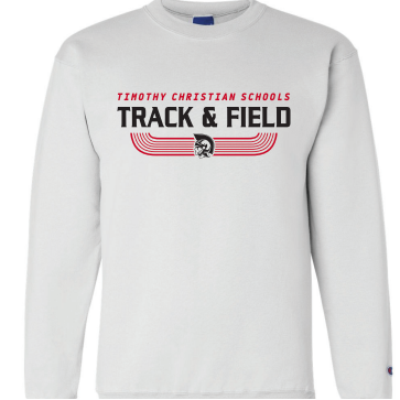White Track & Field Crewneck