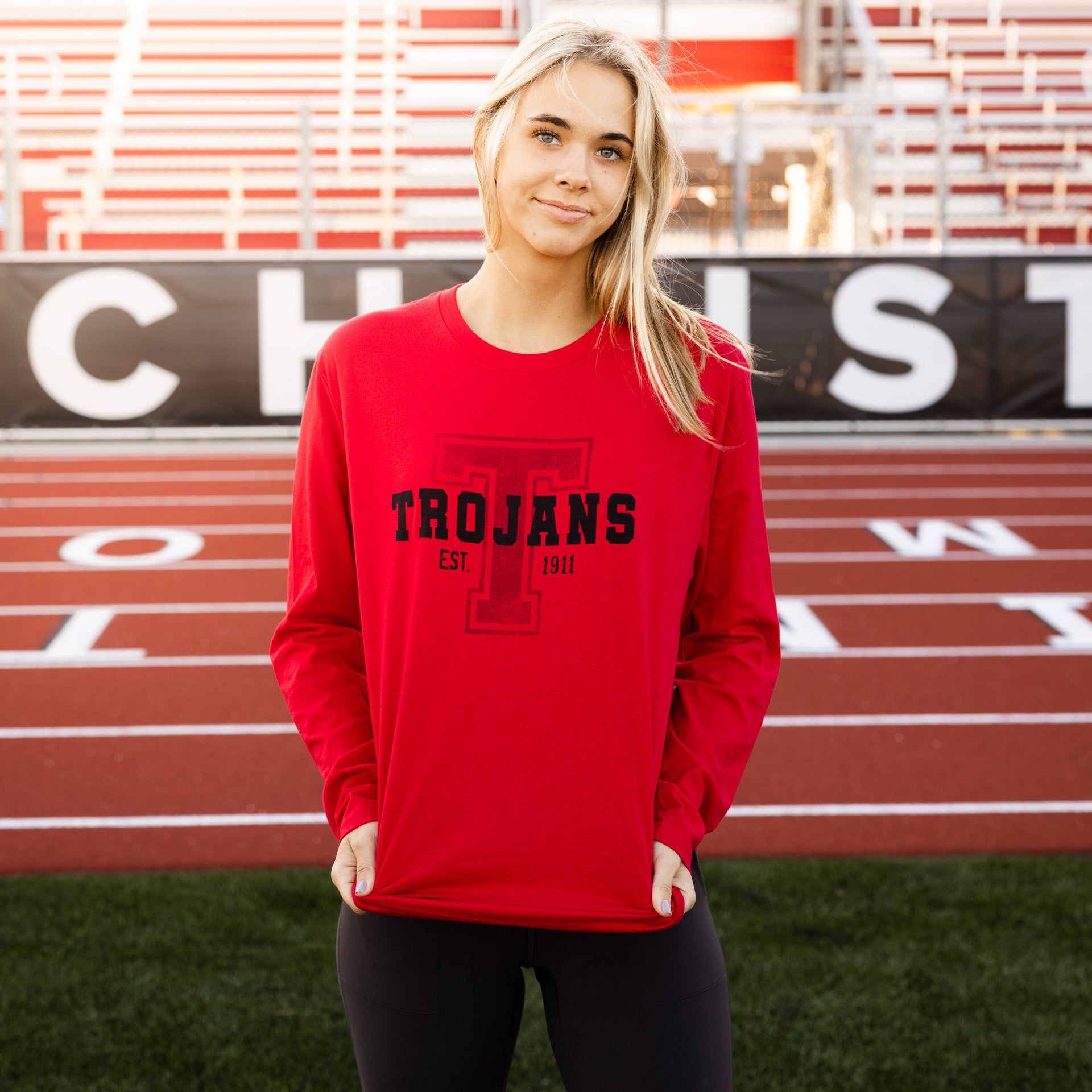 Red Big T Long Sleeve