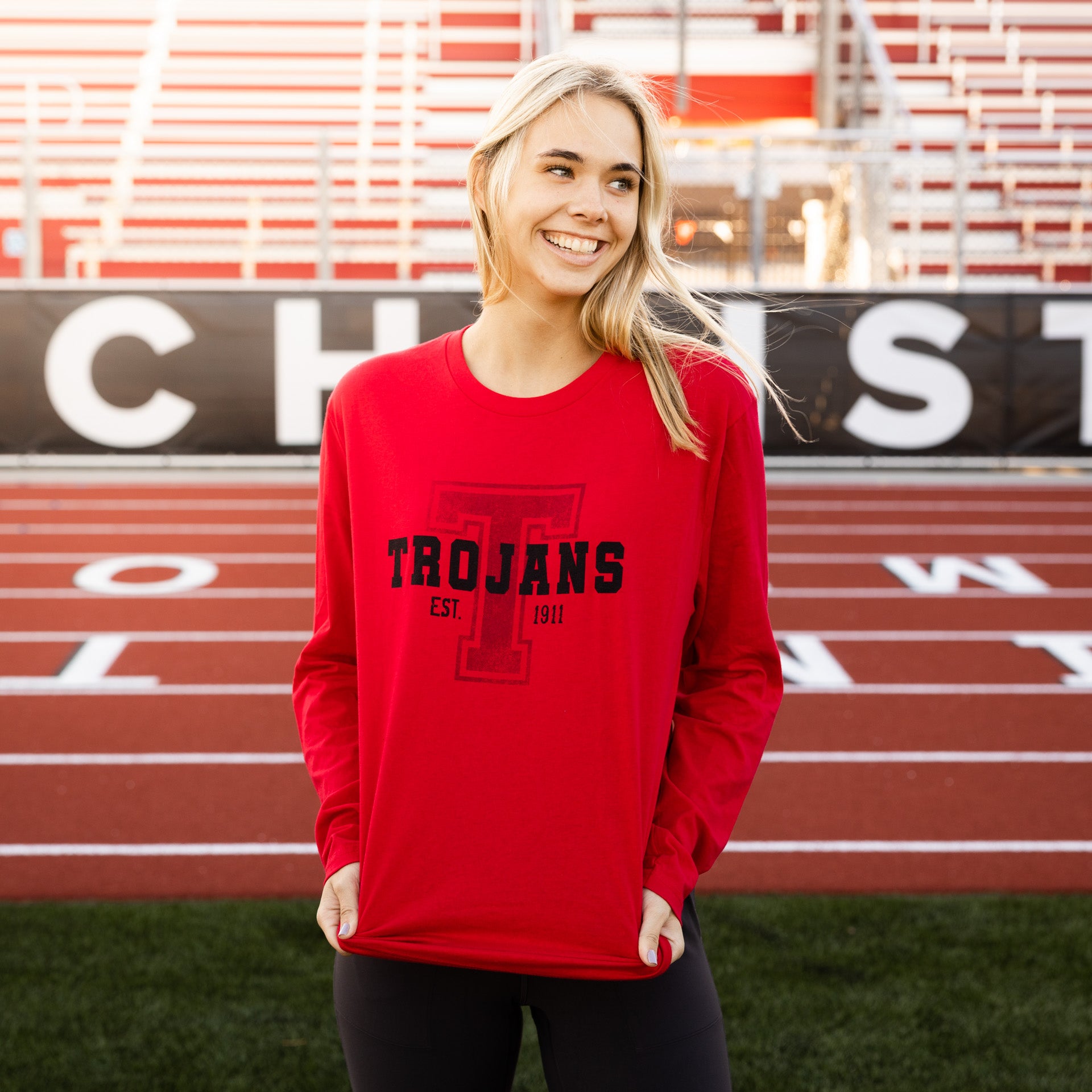 Red Big T Long Sleeve