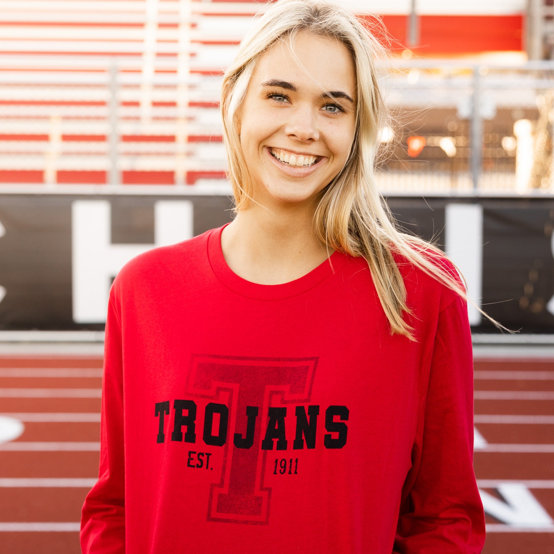 Red Big T Long Sleeve