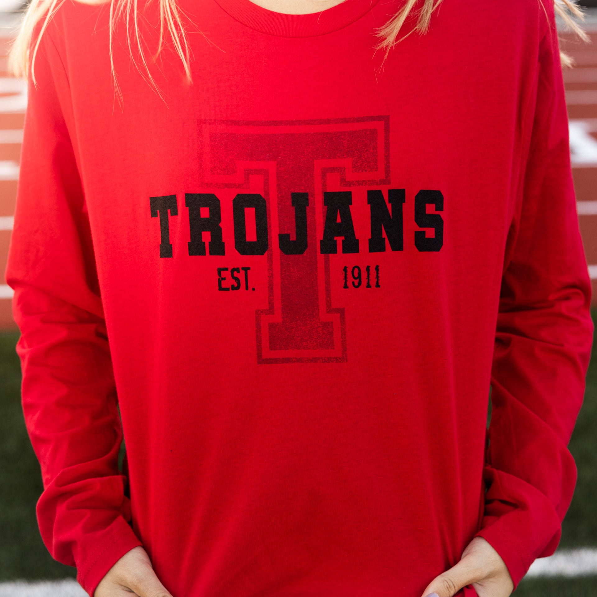 Red Big T Long Sleeve