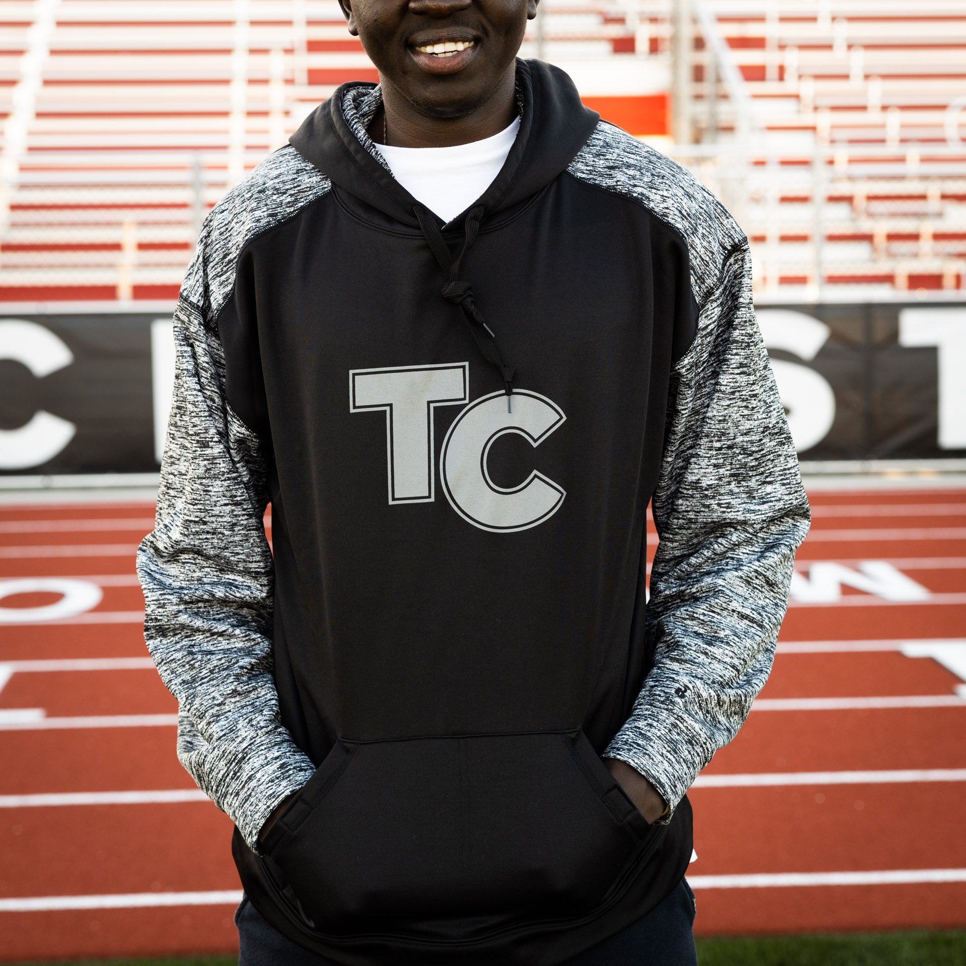 Speckled Sleeve Sweatshirt