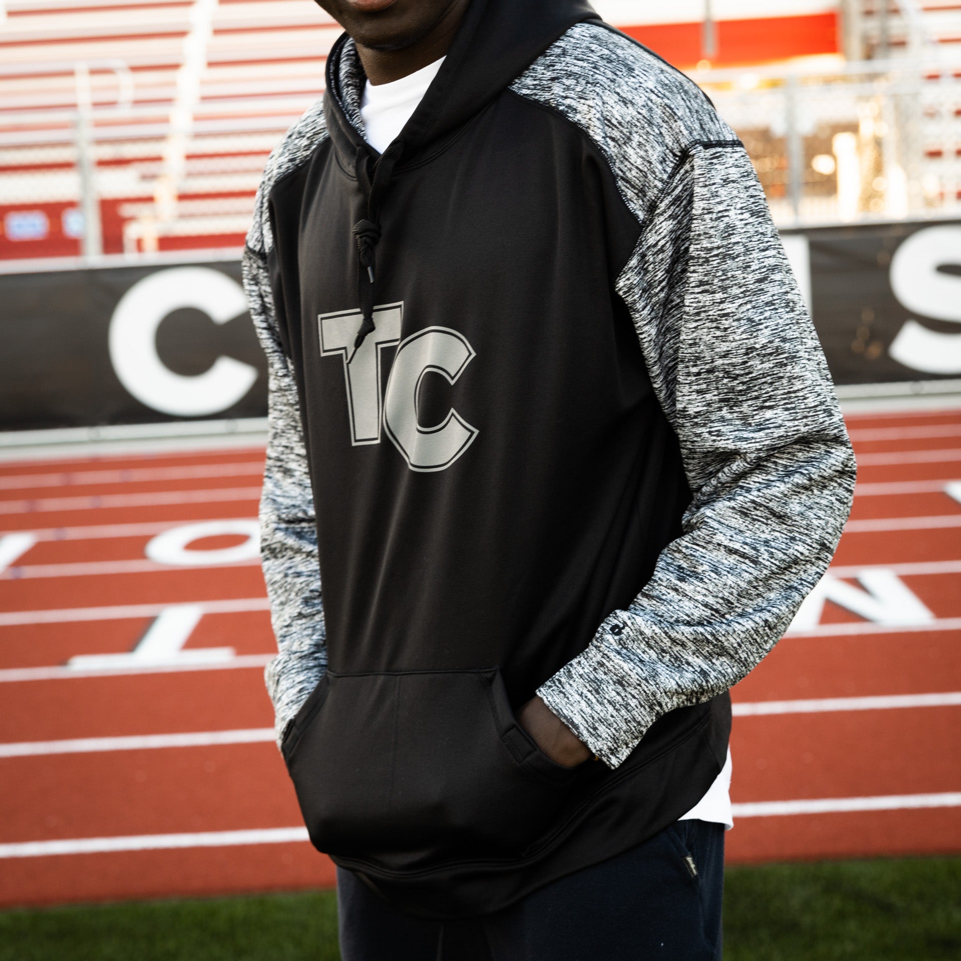 Speckled Sleeve Sweatshirt