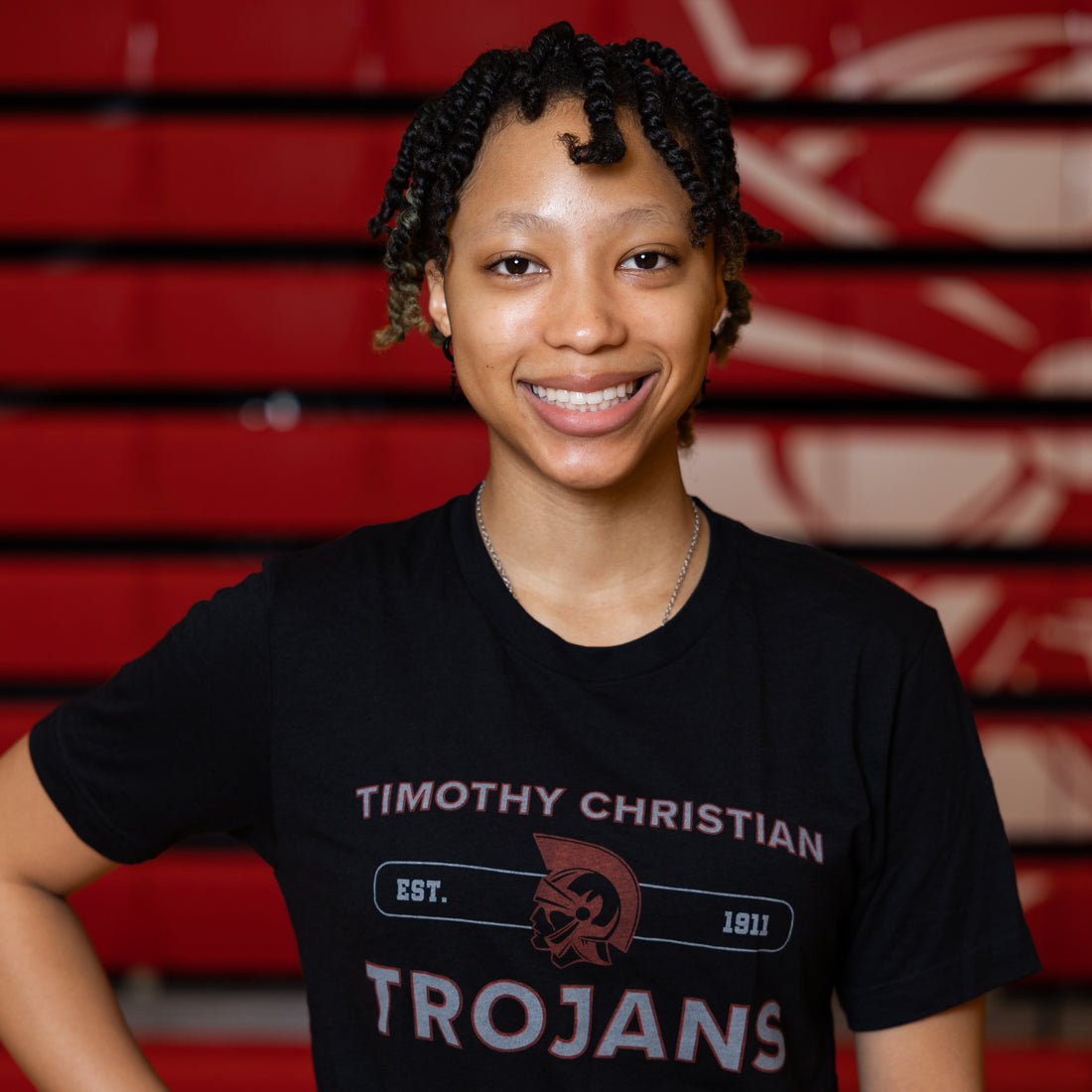 Timothy Christian Trojans Black T-Shirt