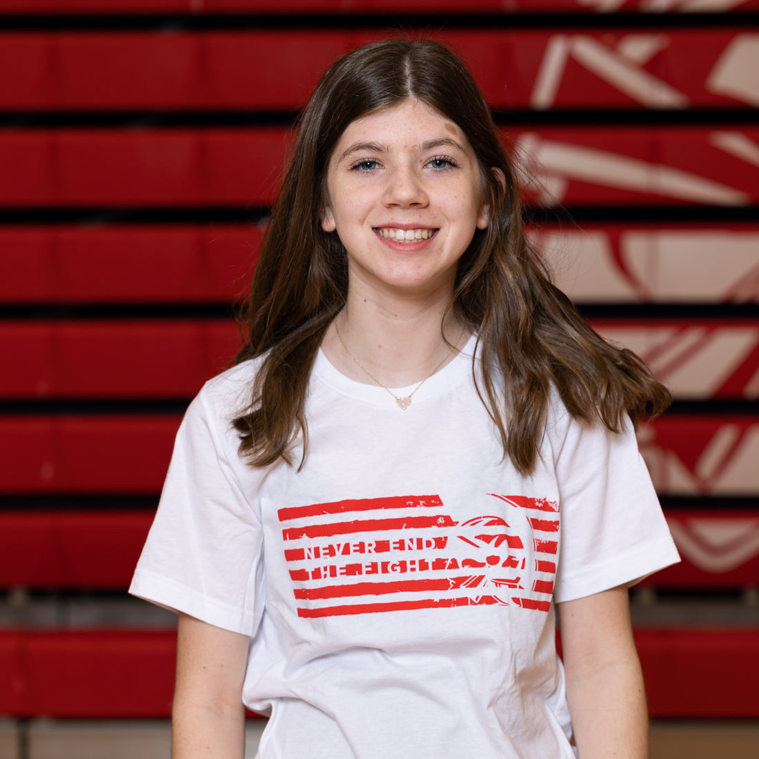 Never End The Fight T-Shirt (White or Red)