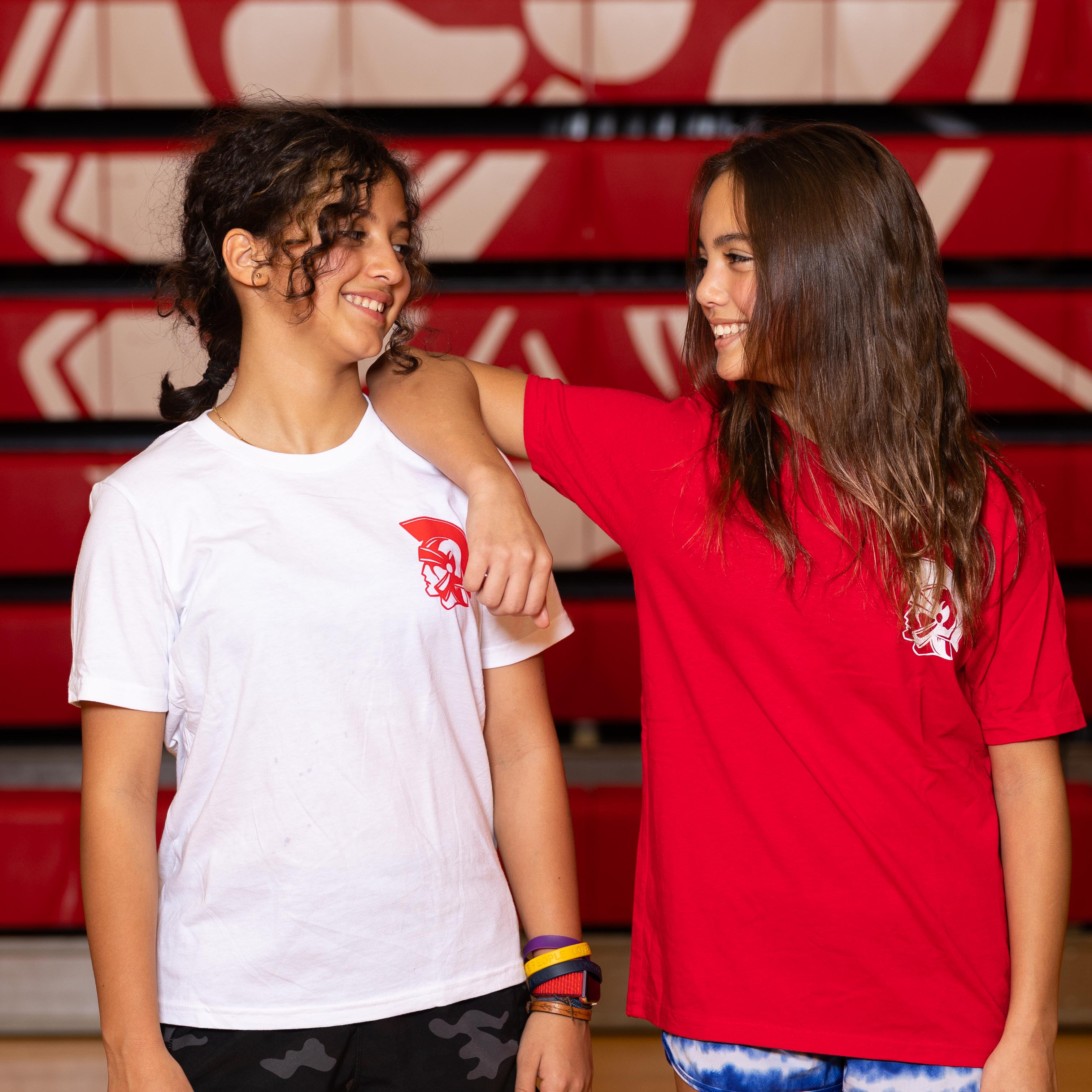 Youth Red or White Trojan Head Tee