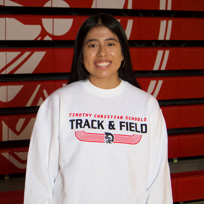 White Track &amp; Field Crewneck
