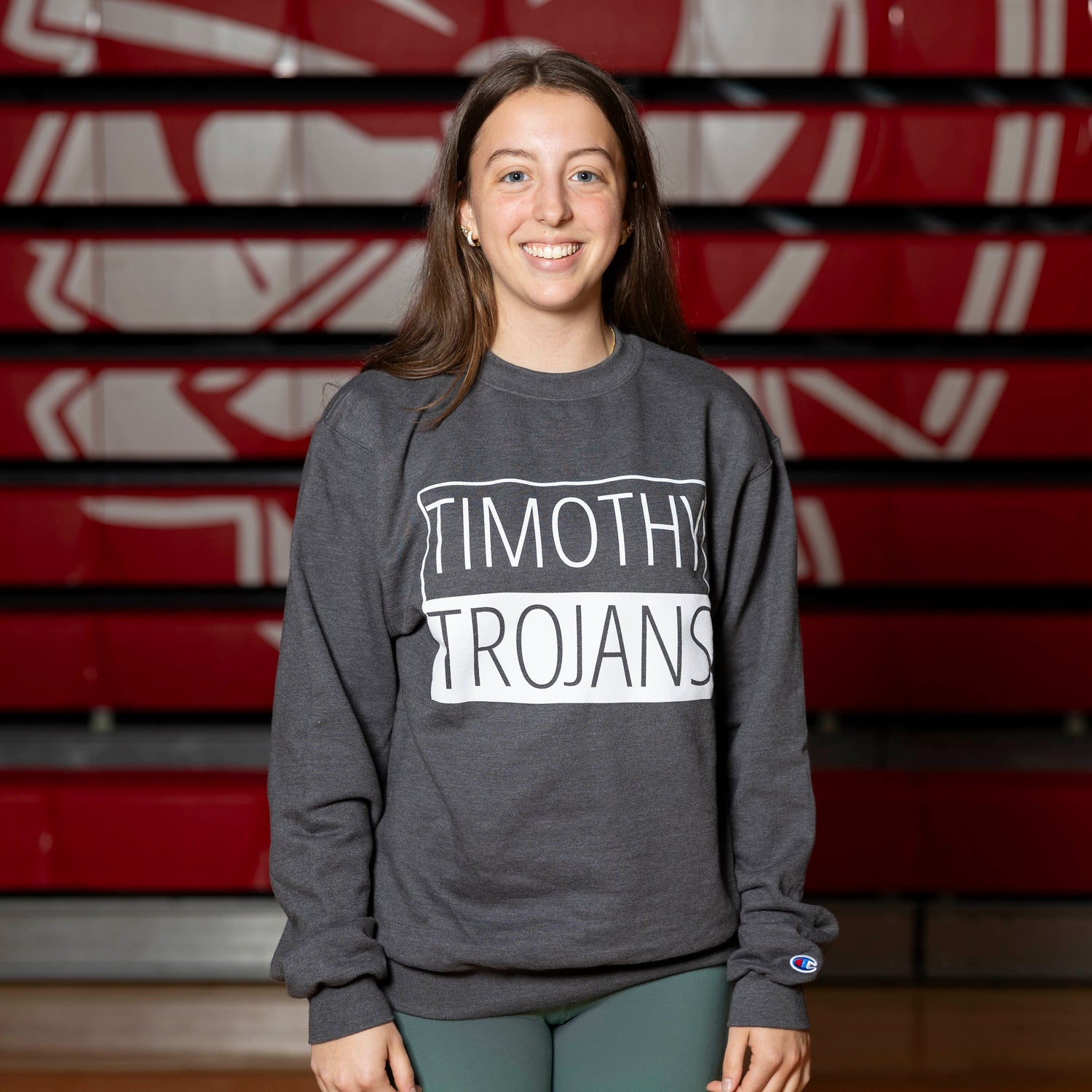 Gray Champion Timothy Trojans Crewneck