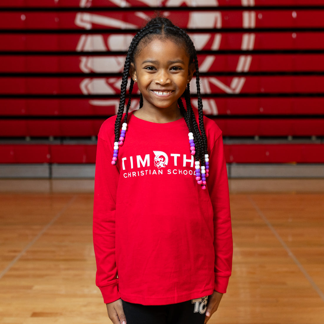 Youth Timothy Christian Long Sleeve (Red or Black)