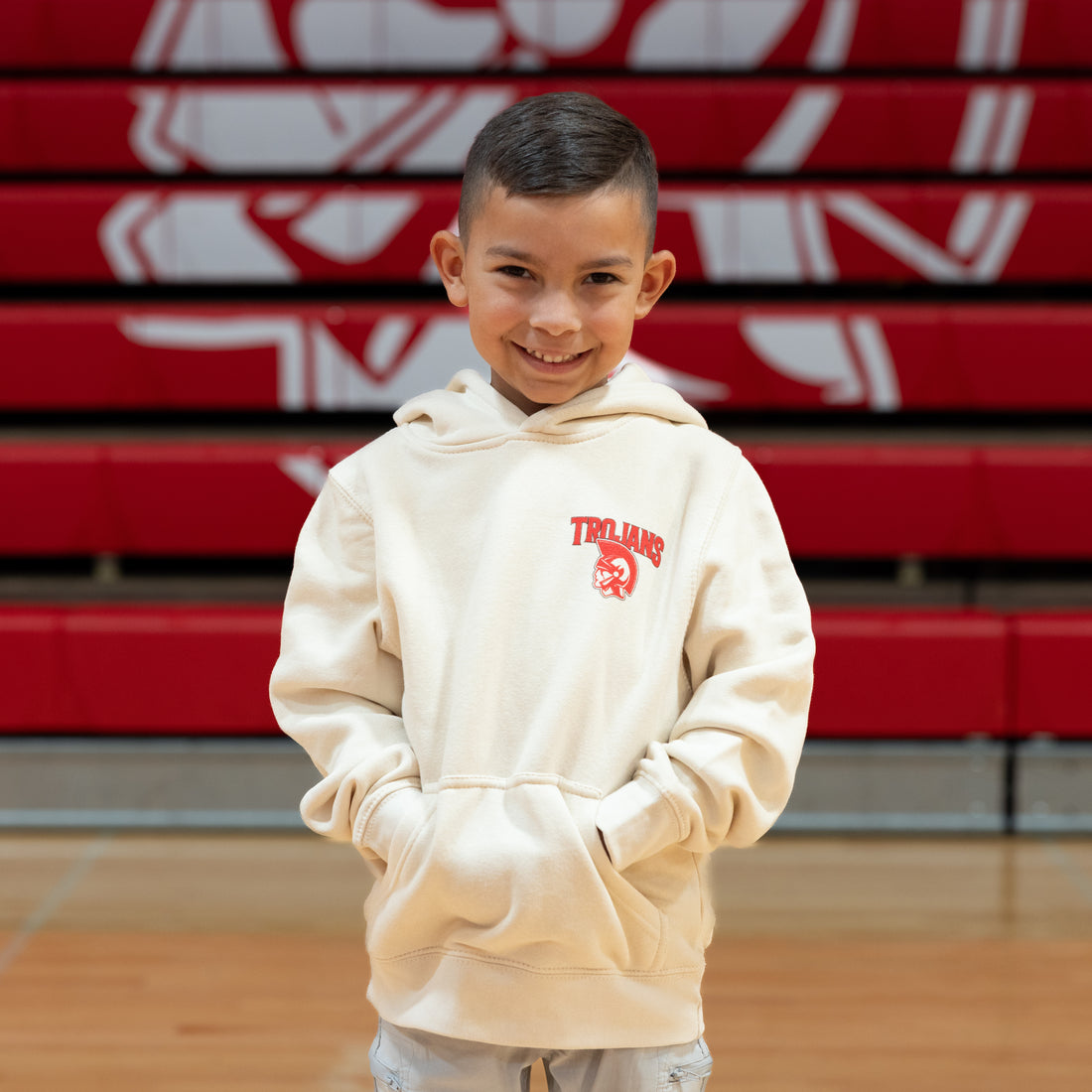 Youth Cream Trojans Hoodie