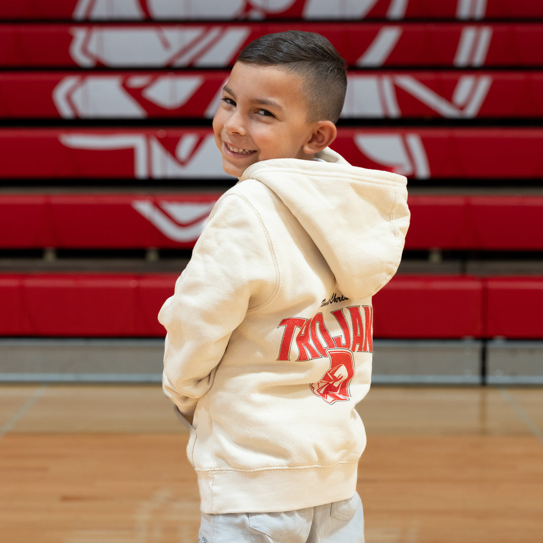 Youth Cream Trojans Hoodie