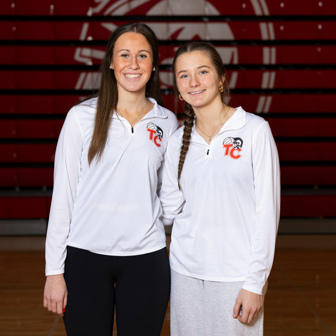 Volleyball White Quarter Zip