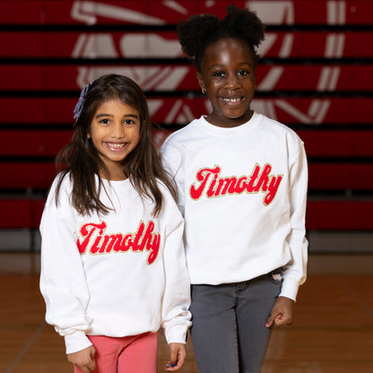 Youth Timothy Chenille Patch Crewneck