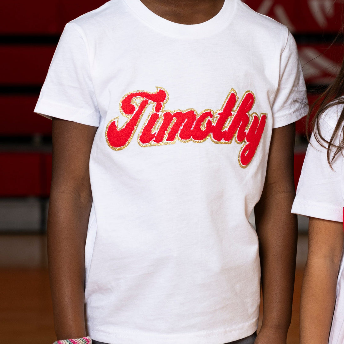 Timothy Chenille Patch T-Shirt (Black or White)