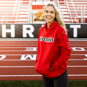 Trippled Stacked & Stitched Trojans Patch Sweatshirt