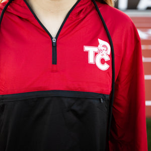 Red and Black Windbreaker Jacket