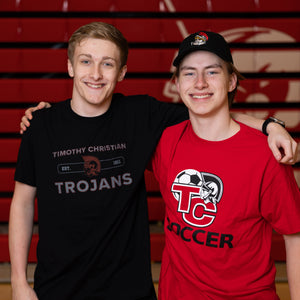Timothy Christian Trojans Black T-Shirt