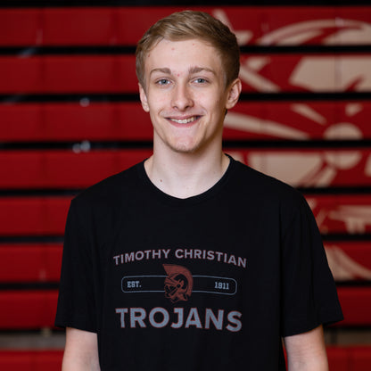 Timothy Christian Trojans Black T-Shirt