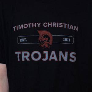 Timothy Christian Trojans Black T-Shirt