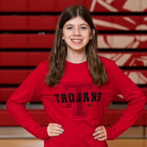 Red Big T Long Sleeve T-Shirt